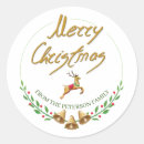 Search for elegant holly wreath stickers Red and green