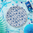 Search for blue and white china paper plates Chinoiserie