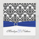 Search for royal blue and black wedding invitations White