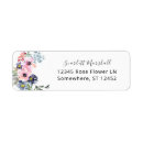 Search for pink flowers return address labels Summer