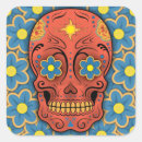 Search for blue sugar skulls stickers Dia de los muertos