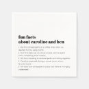 Search for bride and groom napkins Black and white