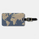 Search for world map luggage tags Vintage