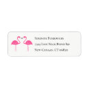 Search for cute flamingo return address labels Tropical