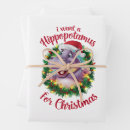 Search for hippo christmas wrapping paper Funny