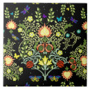 Search for black flower pattern tiles Vintage