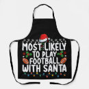 Search for football aprons Santa