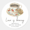 Search for love coffee stickers Watercolor