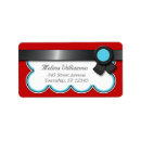 Search for teal ribbon return address labels Black