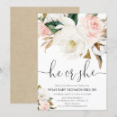 Search for floral gender reveal invitations He or she