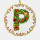 Search for letter p christmas tree decorations Xmas