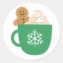 Search for christmas hot chocolate stickers Gingerbread man