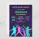 Search for lets glow crazy invitations For kids