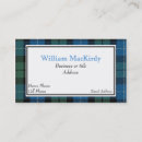 Search for plaid business cards Scottish