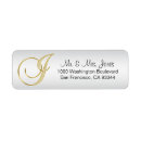 Search for letter j return address labels Elegant