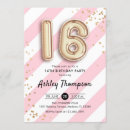 Search for pink and gold birthday invitations For her