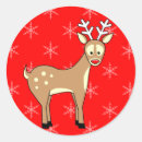 Search for cartoon reindeer stickers Red