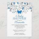 Search for blue butterfly invitations Shower