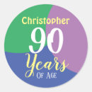Search for happy 90th birthday stickers Ninety