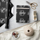 Search for birthday party wrapping paper Black