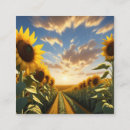 Search for field business cards Sunflowers