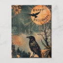 Search for vintage happy halloween postcards Full moon