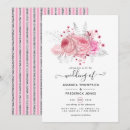 Search for pink glitter wedding invitations Botanical