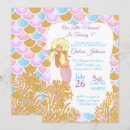 Search for little mermaid birthday invitations Pink
