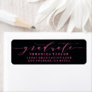 Search for pink and black return address labels Calligraphy