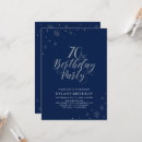 Search for silver 70th birthday invitations Typography
