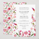 Search for pink flower wedding invitations Elegant