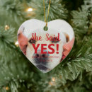 Search for she said yes christmas tree decorations Couple