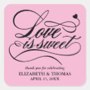 Search for love is sweet wedding stickers Elegant