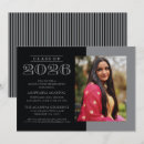 Search for black and silver graduation invitations Modern