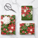 Search for retro christmas gift wrap Floral