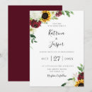 Search for red sunflower wedding invitations Maroon