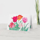 Search for red tulips birthday cards Watercolor
