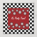 Search for 50s diner invitations Black and white