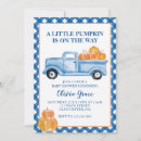 Search for blue truck baby shower invitations Fall