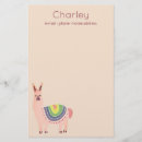 Search for alpaca personal stationery Cute