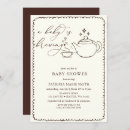 Search for baby is brewing tea invitations Gender neutral