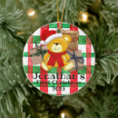 Search for baby bear christmas tree decorations Watercolor