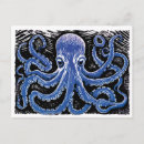 Search for creatures postcards Blue