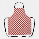Search for red and white gingham aprons Plaid