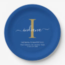 Search for monogram paper plates Graduation party