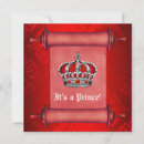 Search for royal prince baby shower invitations Red