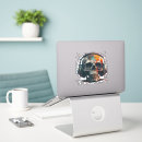 Search for dj with headphones stickers Skull