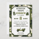 Search for army birthday invitations Military