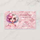 Search for cartoons business cards Girly