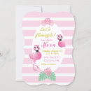 Search for flamingo 1st birthday invitations Lets flamingle